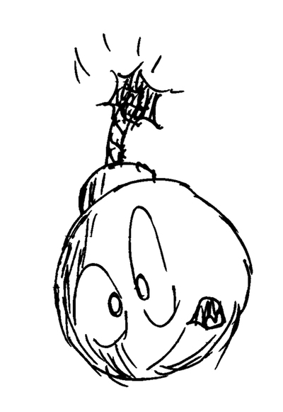 left scribble drawing