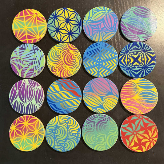 Hand-painted Coffee Coasters