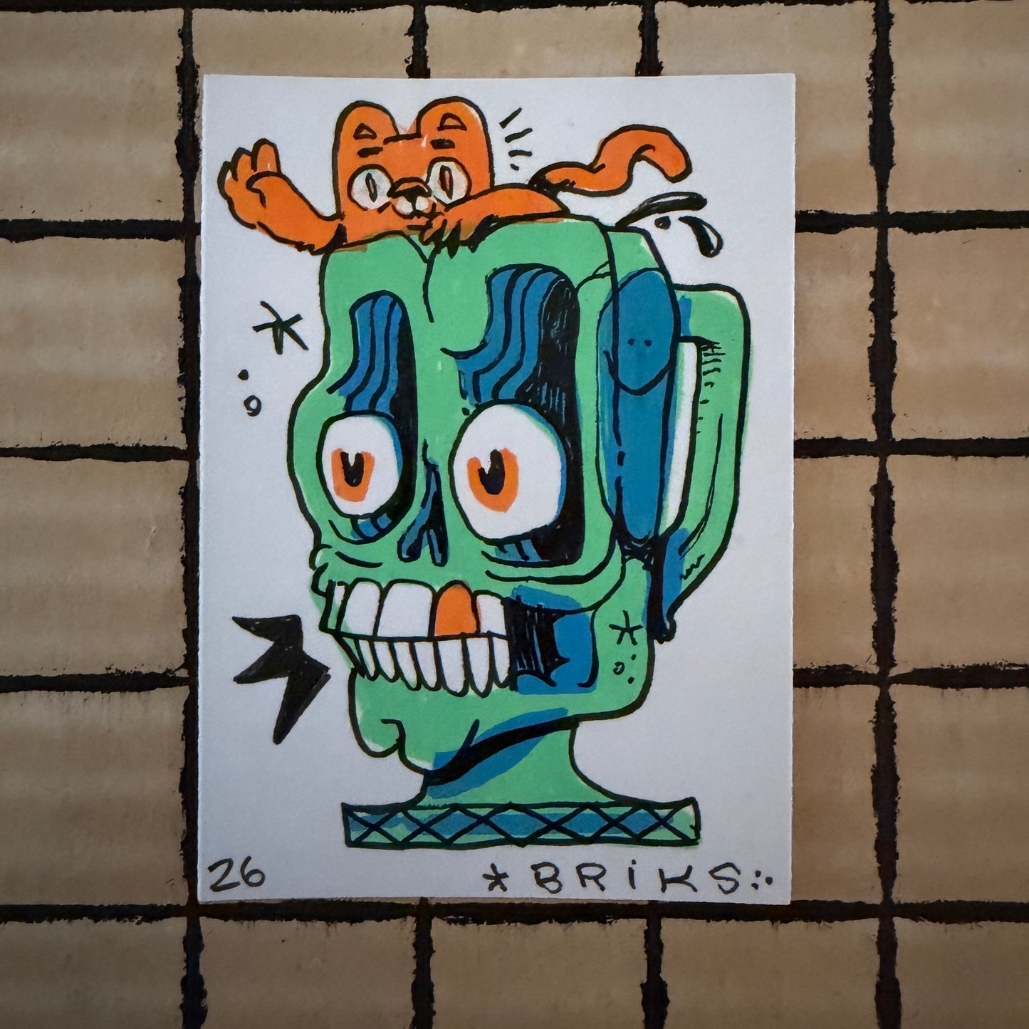 BRIKS Original ACEO Art Card