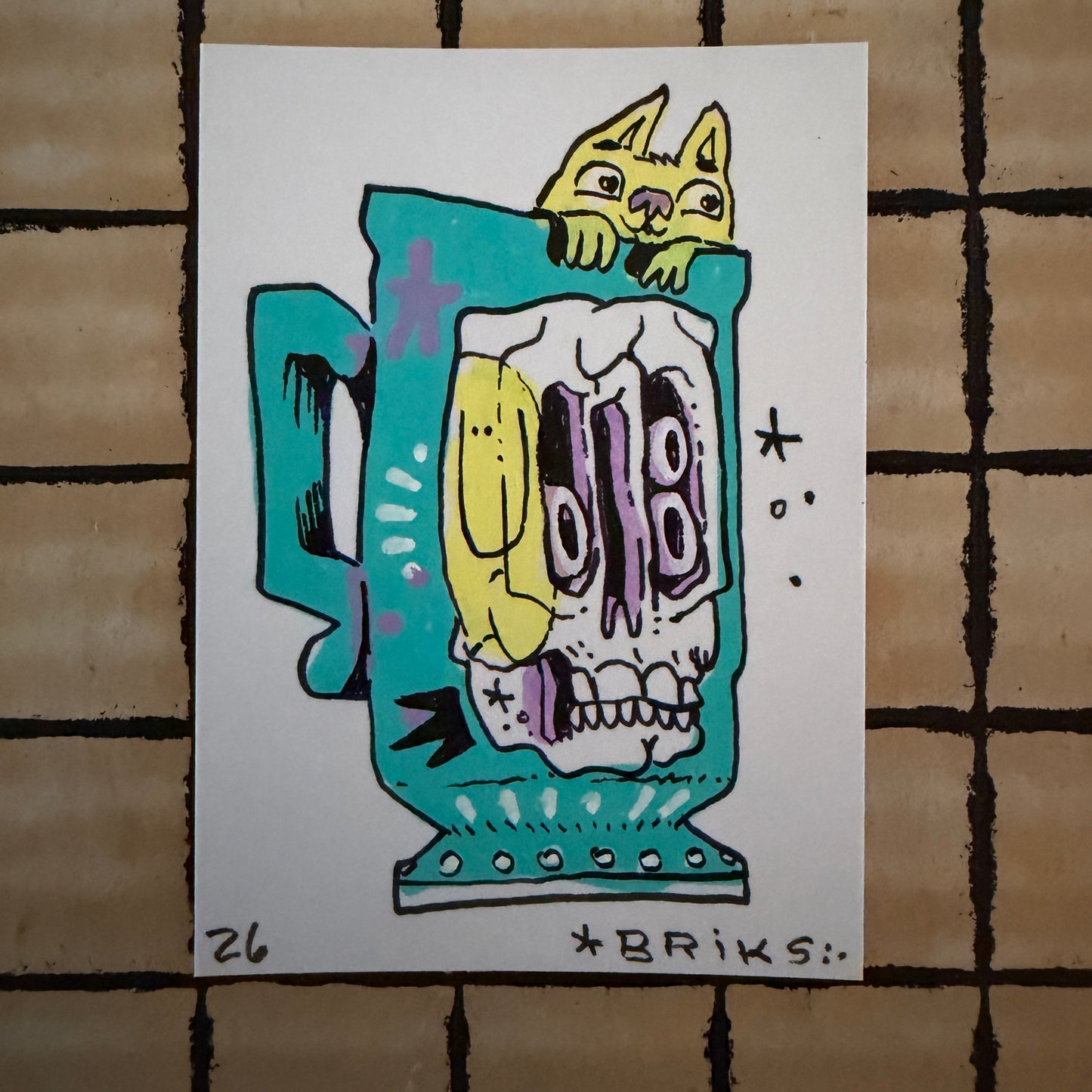 BRIKS Original ACEO Art Card