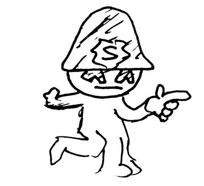 right scribble drawing