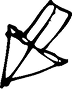 A hand drawn arrow shape