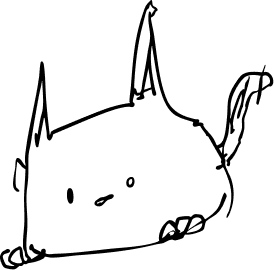hand-drawn kitty